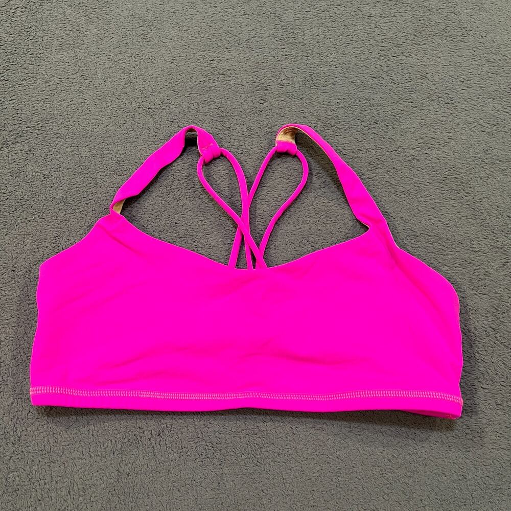 Lululemon Free To Be Bra Hot Pink Yoga Sports Bra Athletic Women's Size 6